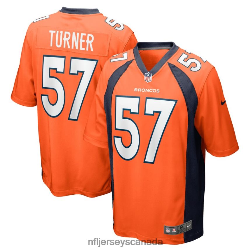 Men Denver Broncos Billy Turner Nike Orange Game Player Jersey Clothing NFL TBXFR66355
