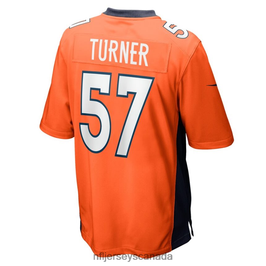 Men Denver Broncos Billy Turner Nike Orange Game Player Jersey Clothing NFL TBXFR66355
