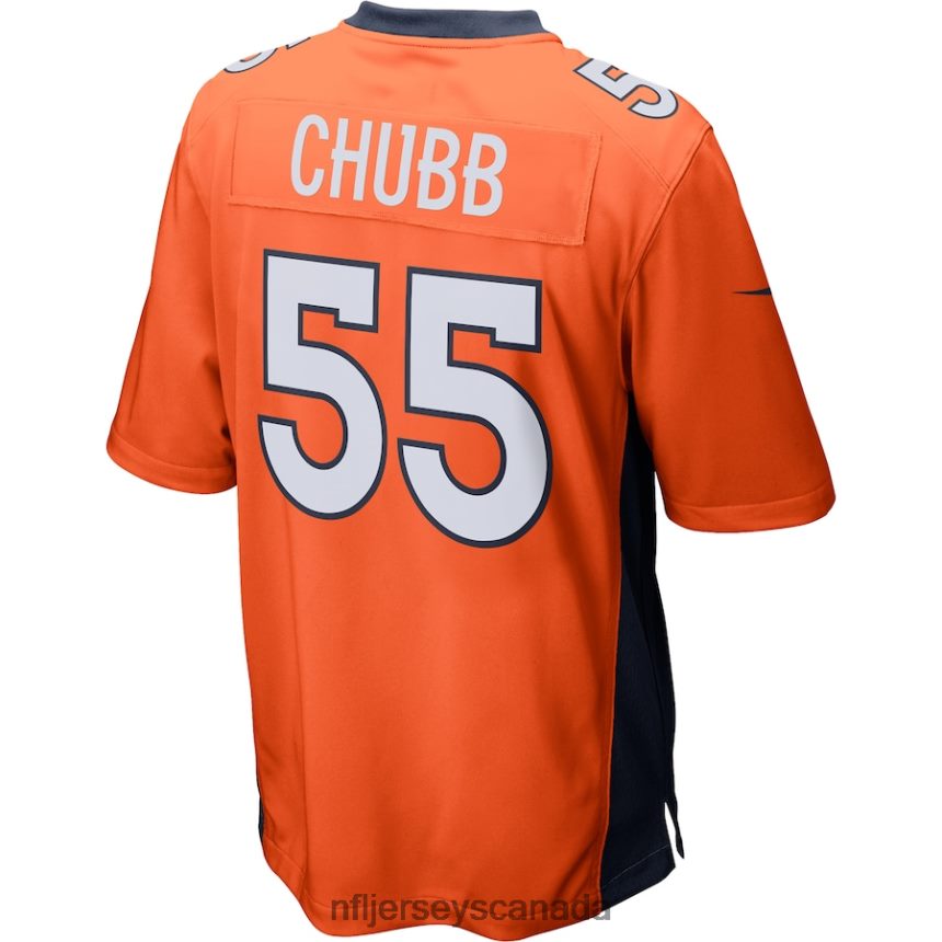 Men Denver Broncos Bradley Chubb Nike Orange Game Jersey Clothing NFL TBXFR65070