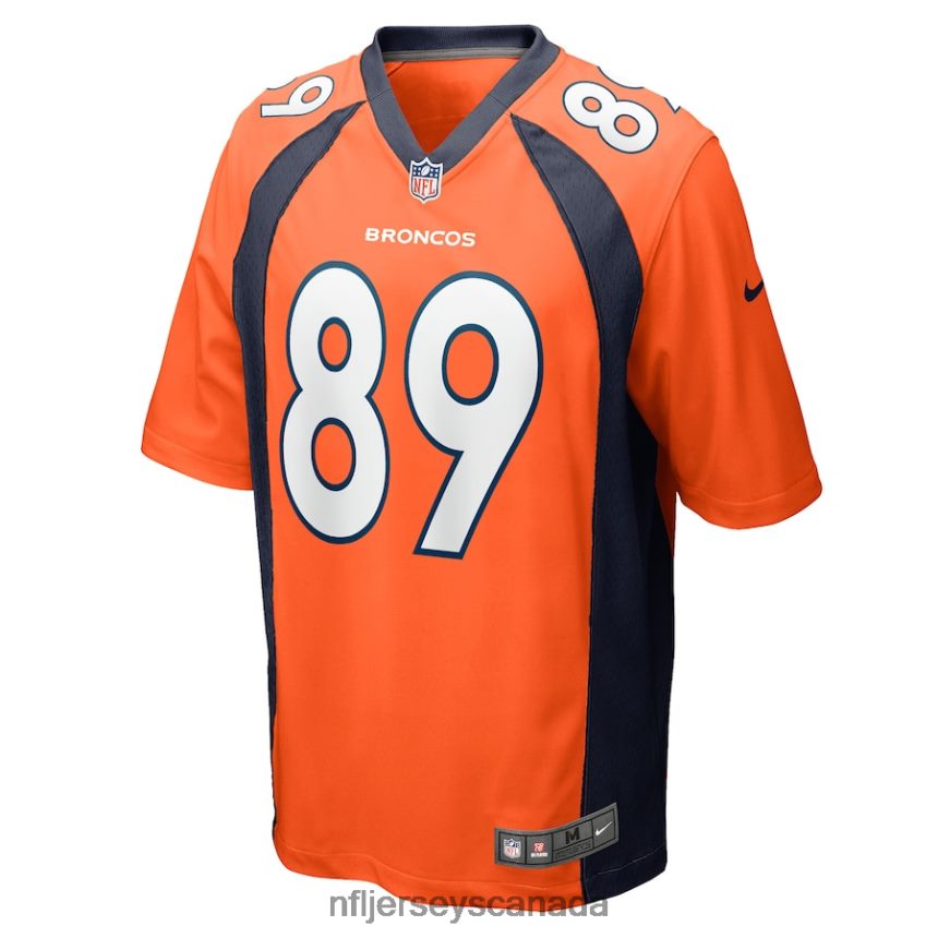 Men Denver Broncos Brandon Johnson Nike Orange Game Player Jersey Clothing NFL TBXFR64305
