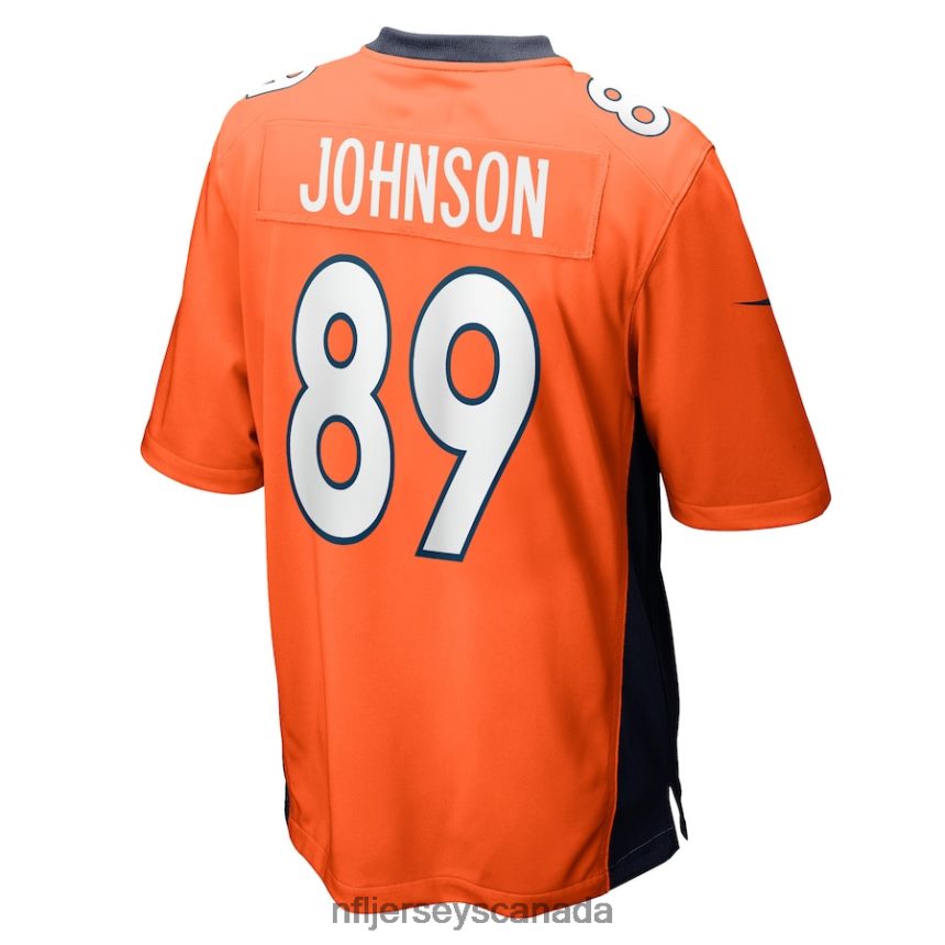 Men Denver Broncos Brandon Johnson Nike Orange Game Player Jersey Clothing NFL TBXFR64305