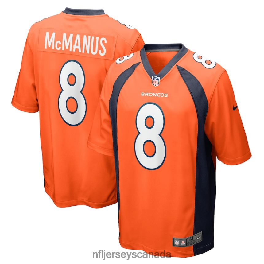 Men Denver Broncos Brandon McManus Nike Orange Game Jersey Clothing NFL TBXFR62272
