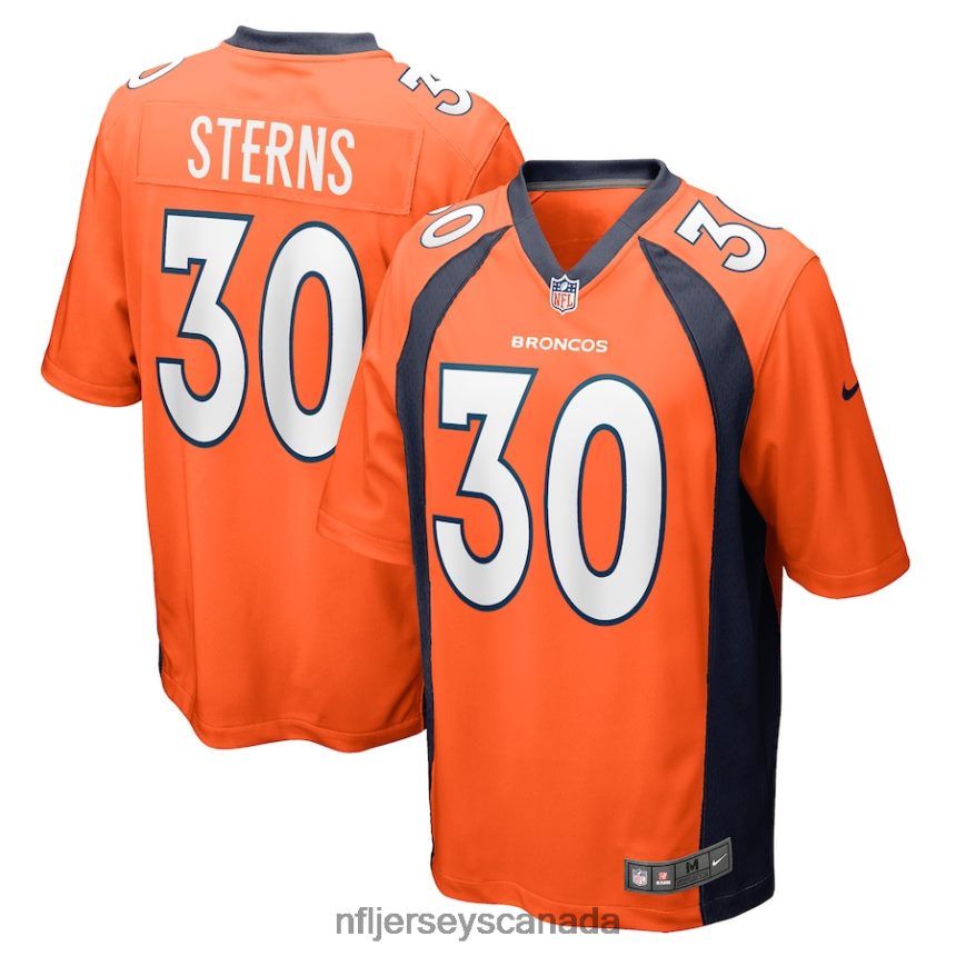 Men Denver Broncos Caden Sterns Nike Orange Game Jersey Clothing NFL TBXFR64299