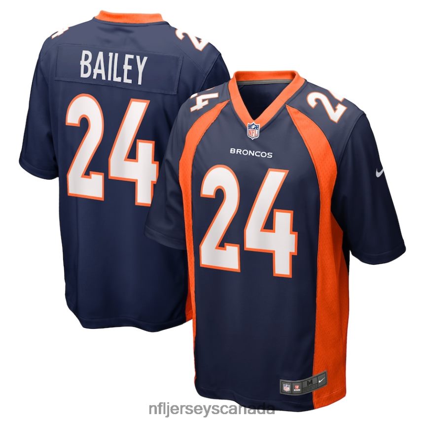 Men Denver Broncos Champ Bailey Nike Navy Retired Player Jersey Clothing NFL TBXFR66484
