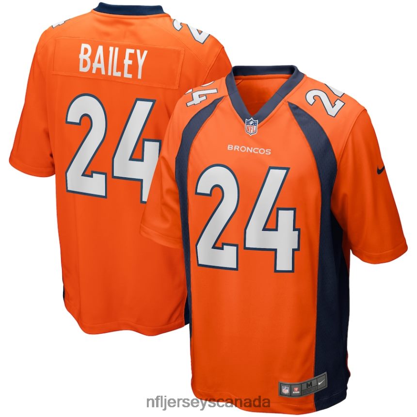 Men Denver Broncos Champ Bailey Nike Orange Game Retired Player Jersey Clothing NFL TBXFR61819