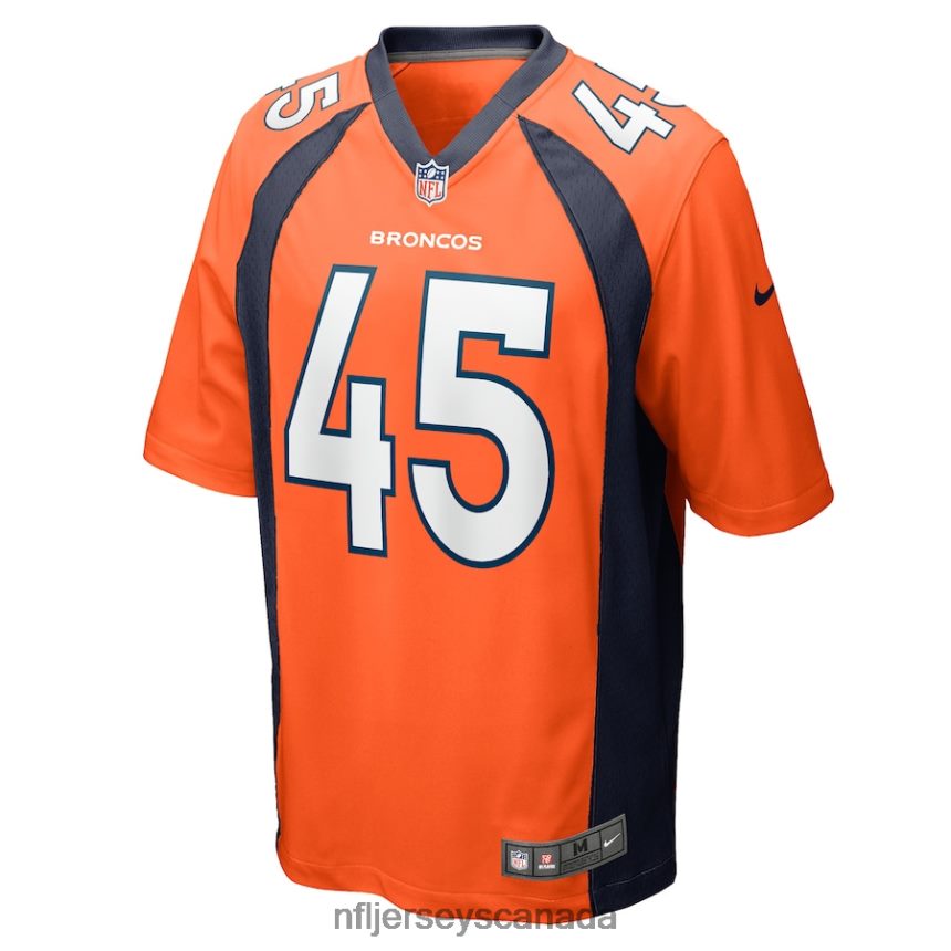 Men Denver Broncos Christopher Allen Nike Orange Game Player Jersey Clothing NFL TBXFR64302