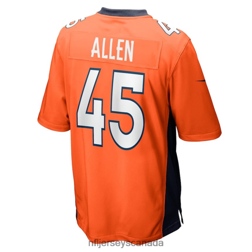 Men Denver Broncos Christopher Allen Nike Orange Game Player Jersey Clothing NFL TBXFR64302