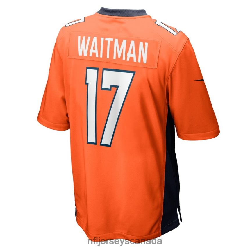 Men Denver Broncos Corliss Waitman Nike Orange Game Player Jersey Clothing NFL TBXFR62869