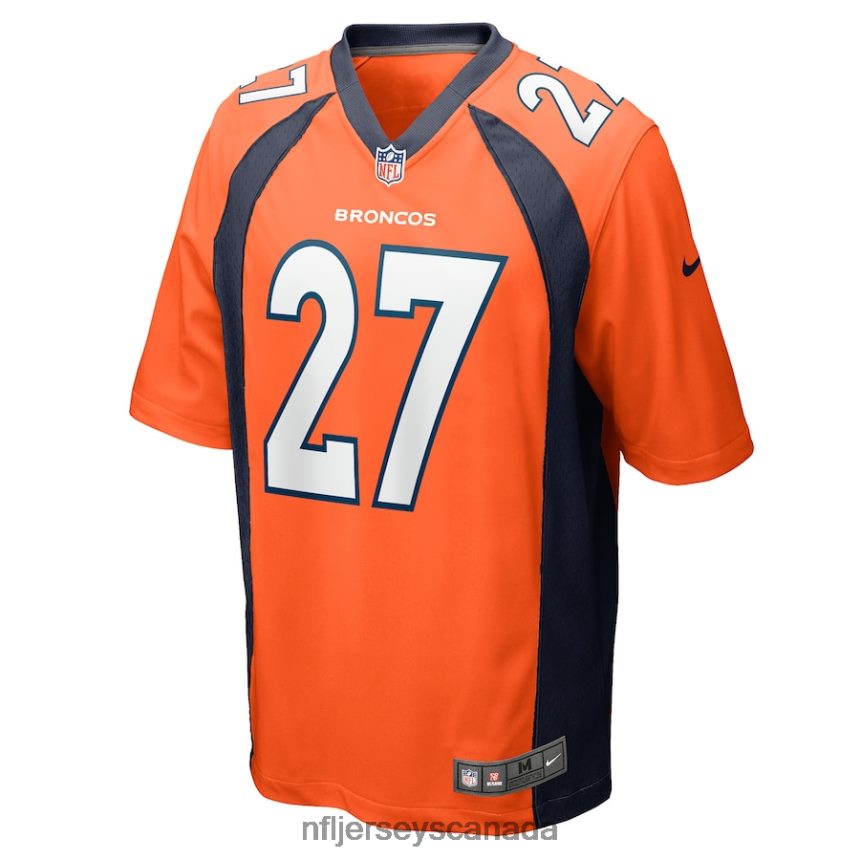 Men Denver Broncos Damarri Mathis Nike Orange Game Player Jersey Clothing NFL TBXFR64292