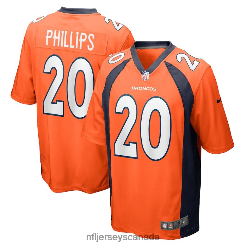 Men Denver Broncos Darius Phillips Nike Orange Game Player Jersey Clothing NFL TBXFR66367