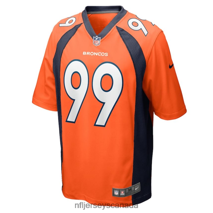 Men Denver Broncos DeShawn Williams Nike Orange Game Player Jersey Clothing NFL TBXFR64970