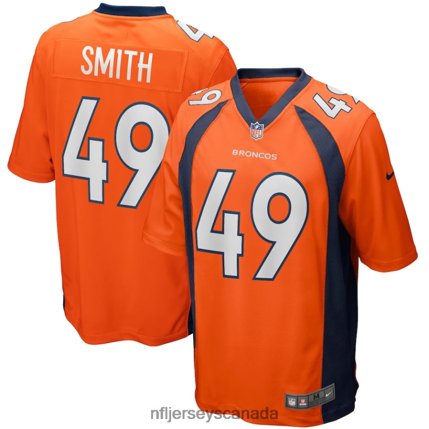 Men Denver Broncos Dennis Smith Nike Orange Game Retired Player Jersey Clothing NFL TBXFR66047