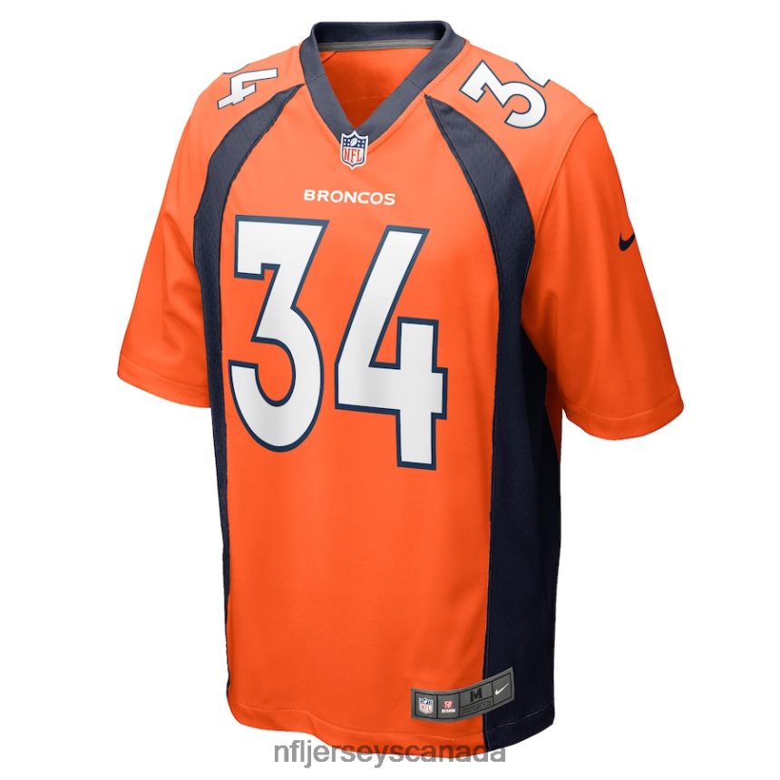 Men Denver Broncos Essang Bassey Nike Orange Game Jersey Clothing NFL TBXFR64728