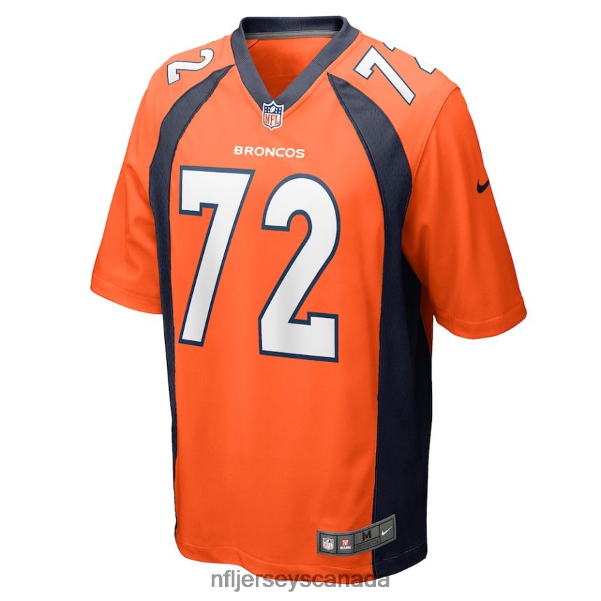 Men Denver Broncos Garett Bolles Nike Orange Game Jersey Clothing NFL TBXFR64872