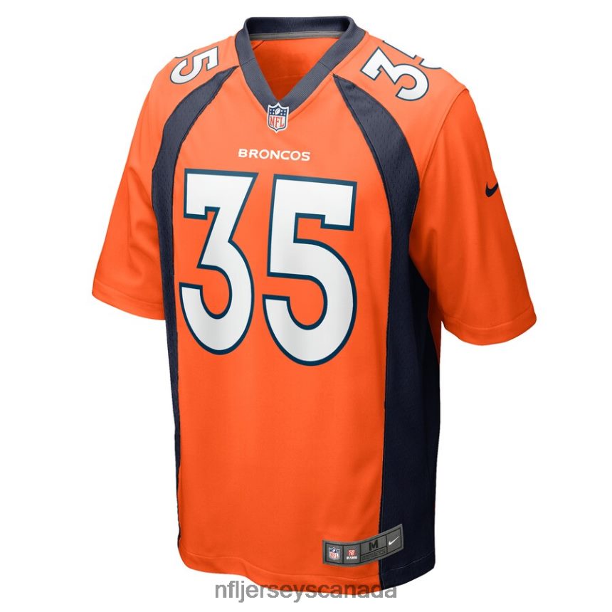 Men Denver Broncos JaQuan McMillian Nike Orange Game Player Jersey Clothing NFL TBXFR64382