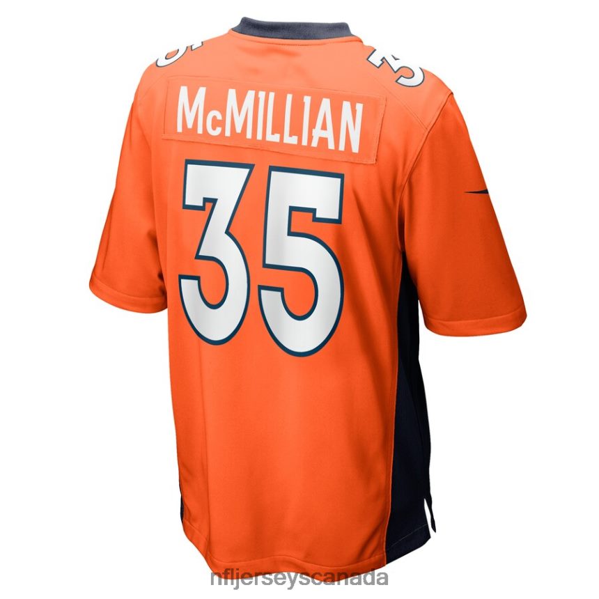 Men Denver Broncos JaQuan McMillian Nike Orange Game Player Jersey Clothing NFL TBXFR64382