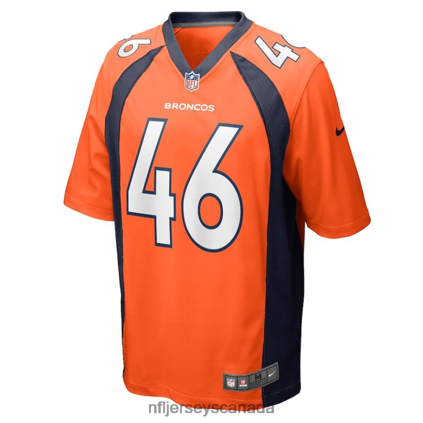 Men Denver Broncos Jacob Bobenmoyer Nike Orange Game Jersey Clothing NFL TBXFR64971