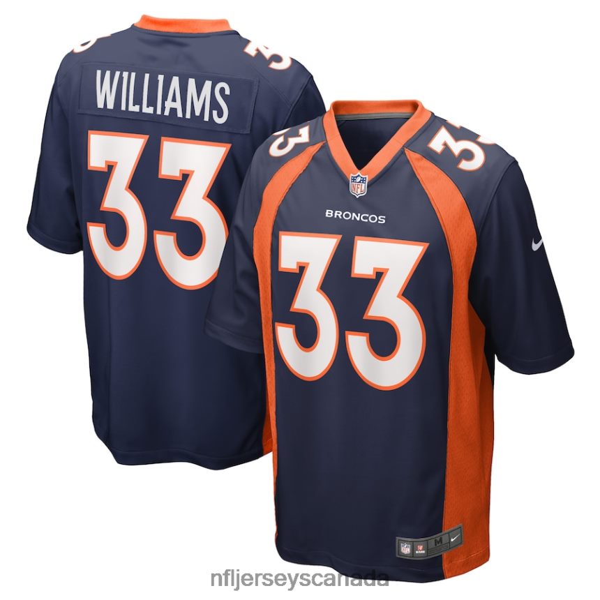 Men Denver Broncos Javonte Williams Nike Navy Home Game Player Jersey Clothing NFL TBXFR63270