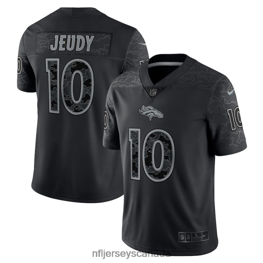 Men Denver Broncos Jerry Jeudy Nike Black RFLCTV Limited Jersey Clothing NFL TBXFR63072