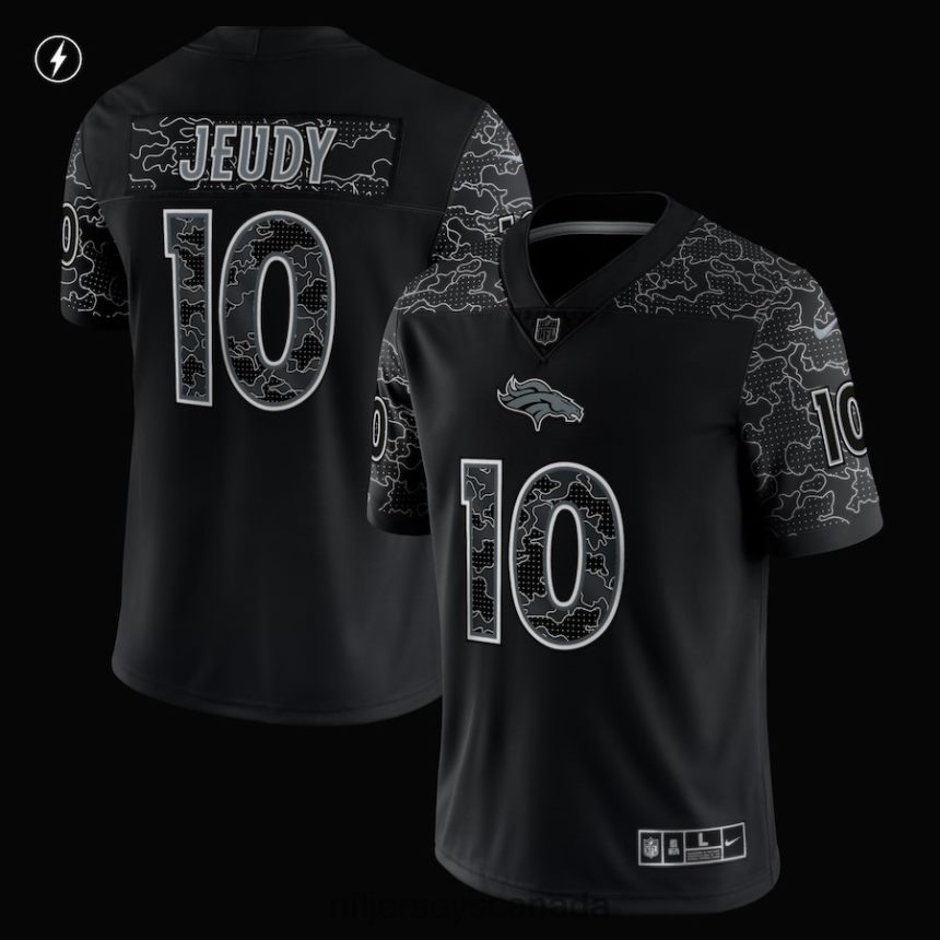 Men Denver Broncos Jerry Jeudy Nike Black RFLCTV Limited Jersey Clothing NFL TBXFR63072