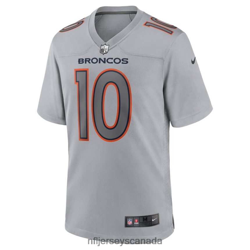 Men Denver Broncos Jerry Jeudy Nike Gray Atmosphere Fashion Game Jersey Clothing NFL TBXFR63766