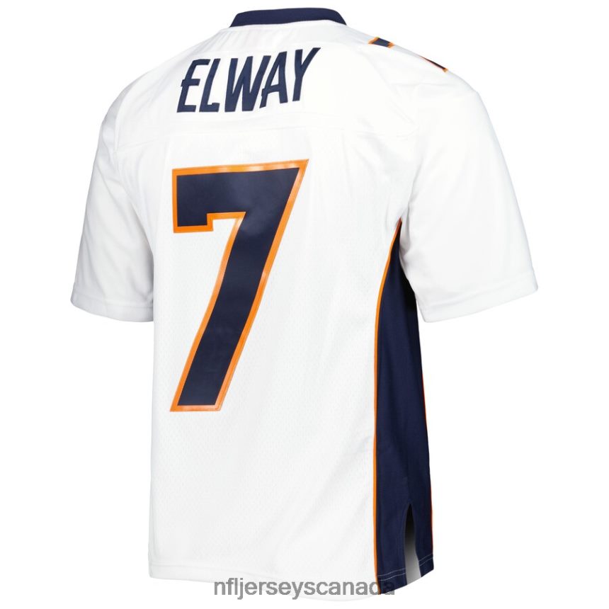 Men Denver Broncos John Elway Mitchell  Ness White 1998 Legacy Replica Jersey Clothing NFL TBXFR6655
