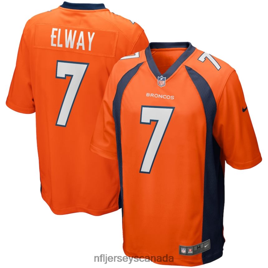Men Denver Broncos John Elway Nike Orange Game Retired Player Jersey Clothing NFL TBXFR6519