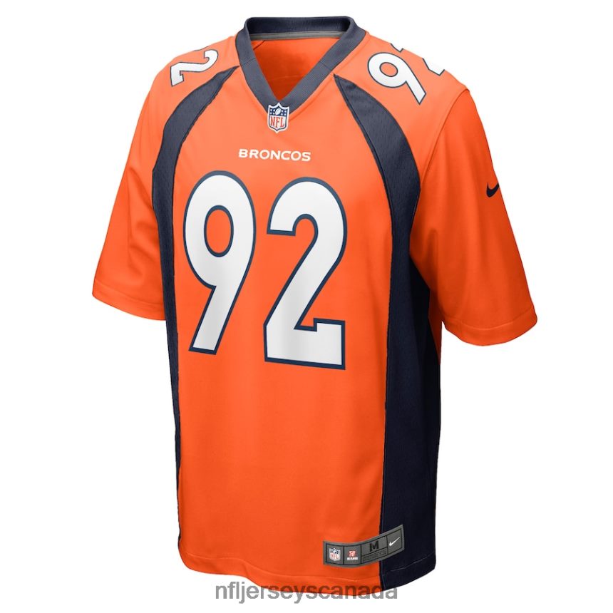 Men Denver Broncos Jonathan Harris Nike Orange Game Jersey Clothing NFL TBXFR64343