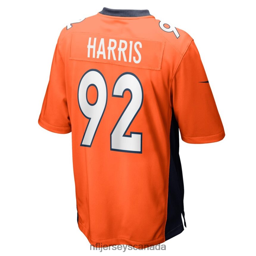 Men Denver Broncos Jonathan Harris Nike Orange Game Jersey Clothing NFL TBXFR64343
