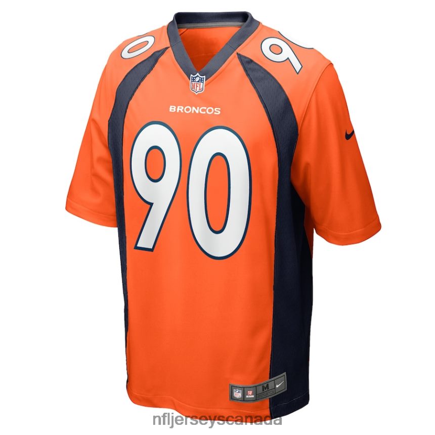 Men Denver Broncos Jonathan Kongbo Nike Orange Game Player Jersey Clothing NFL TBXFR64397