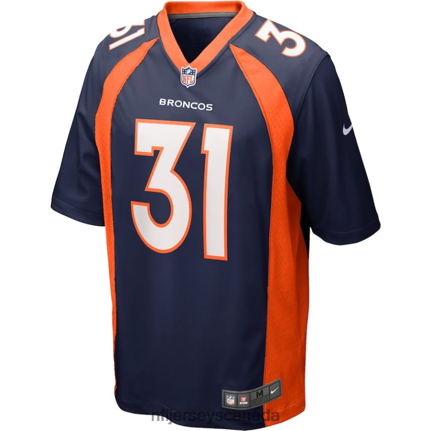 Men Denver Broncos Justin Simmons Nike Navy Alternate Game Jersey Clothing NFL TBXFR62619