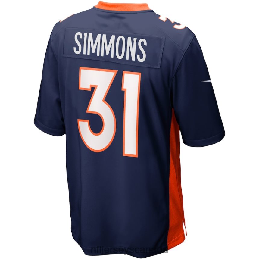 Men Denver Broncos Justin Simmons Nike Navy Alternate Game Jersey Clothing NFL TBXFR62619