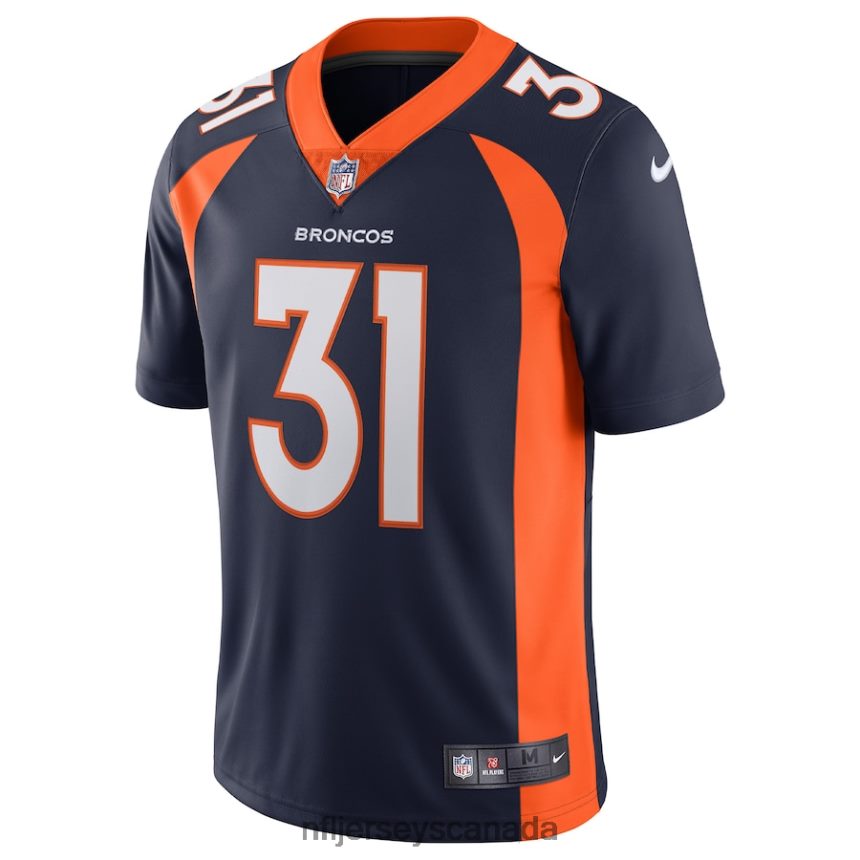 Men Denver Broncos Justin Simmons Nike Navy Alternate Vapor Limited Jersey Clothing NFL TBXFR62457
