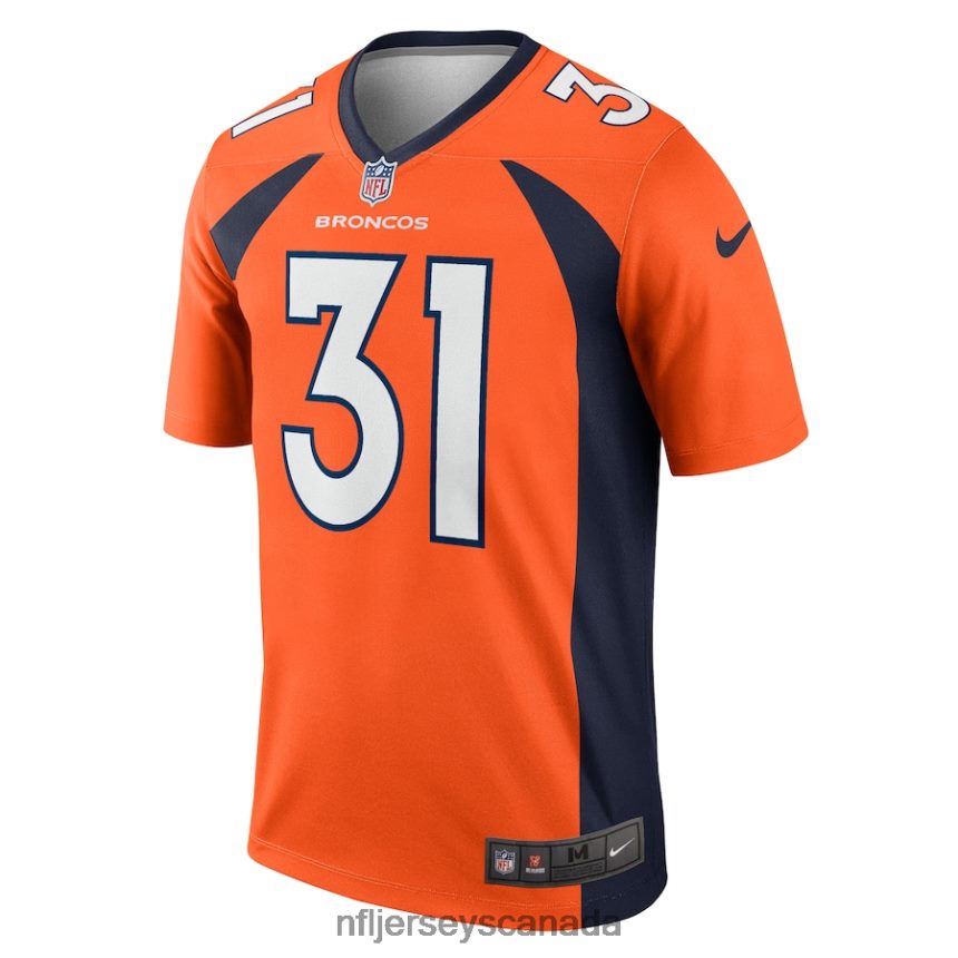 Men Denver Broncos Justin Simmons Nike Orange Legend Jersey Clothing NFL TBXFR62753