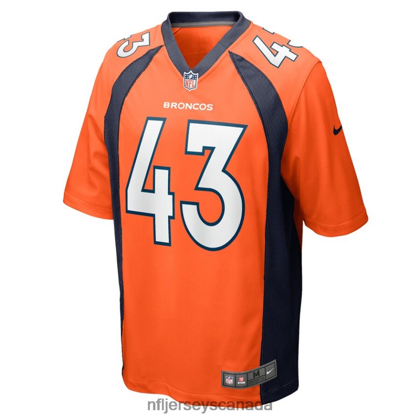 Men Denver Broncos Kana\i Mauga Nike Orange Game Player Jersey Clothing NFL TBXFR66335