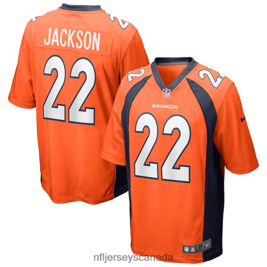 Men Denver Broncos Kareem Jackson Nike Orange Game Jersey Clothing NFL TBXFR63689