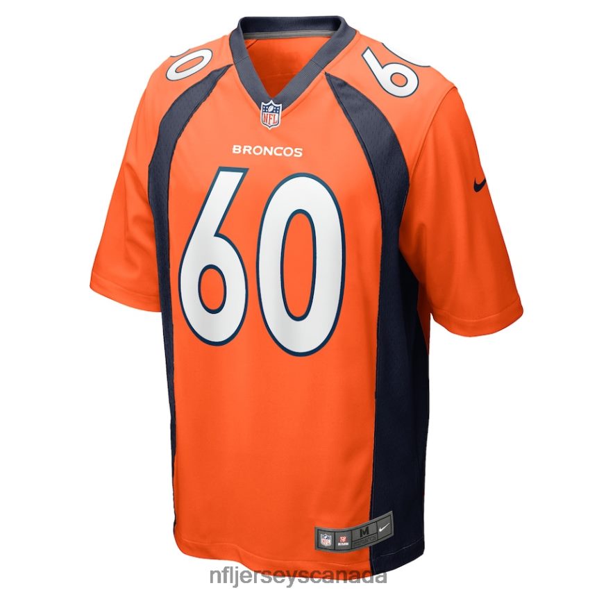 Men Denver Broncos Luke Wattenberg Nike Orange Game Player Jersey Clothing NFL TBXFR66340