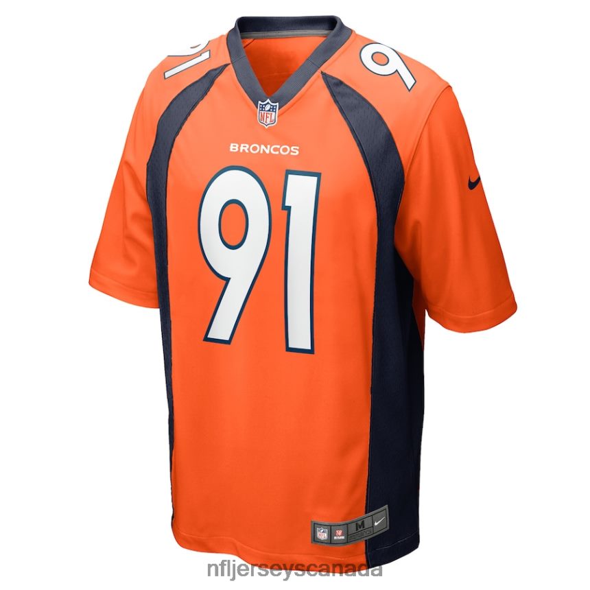 Men Denver Broncos Matt Henningsen Nike Orange Game Player Jersey Clothing NFL TBXFR64672