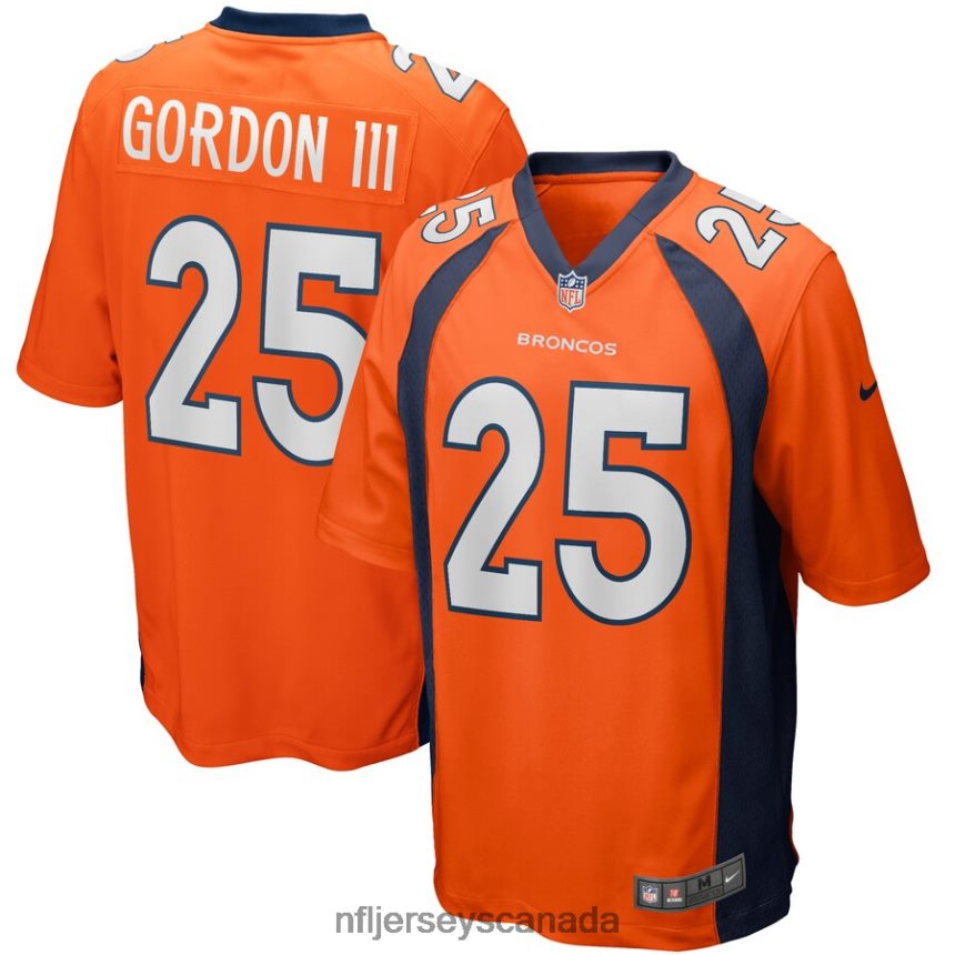 Men Denver Broncos Melvin Gordon III Nike Orange Game Jersey Clothing NFL TBXFR65744
