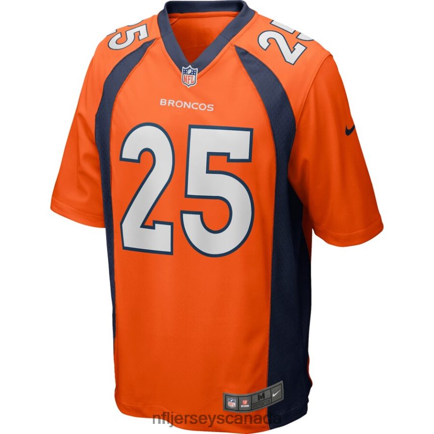 Men Denver Broncos Melvin Gordon III Nike Orange Game Jersey Clothing NFL TBXFR65744