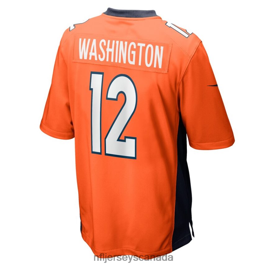 Men Denver Broncos Montrell Washington Nike Orange Game Player Jersey Clothing NFL TBXFR64969