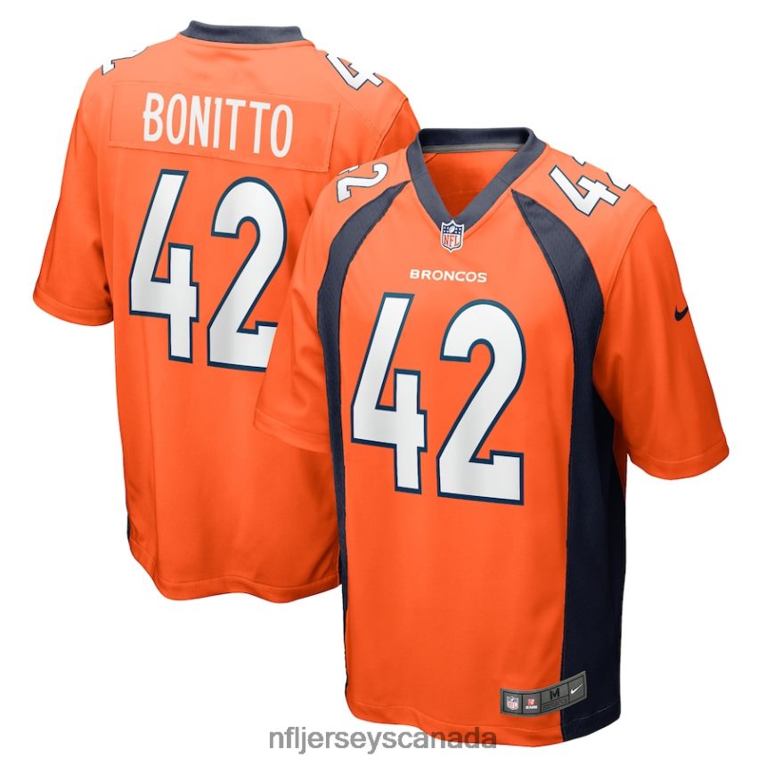 Men Denver Broncos Nik Bonitto Nike Orange Game Player Jersey Clothing NFL TBXFR64321