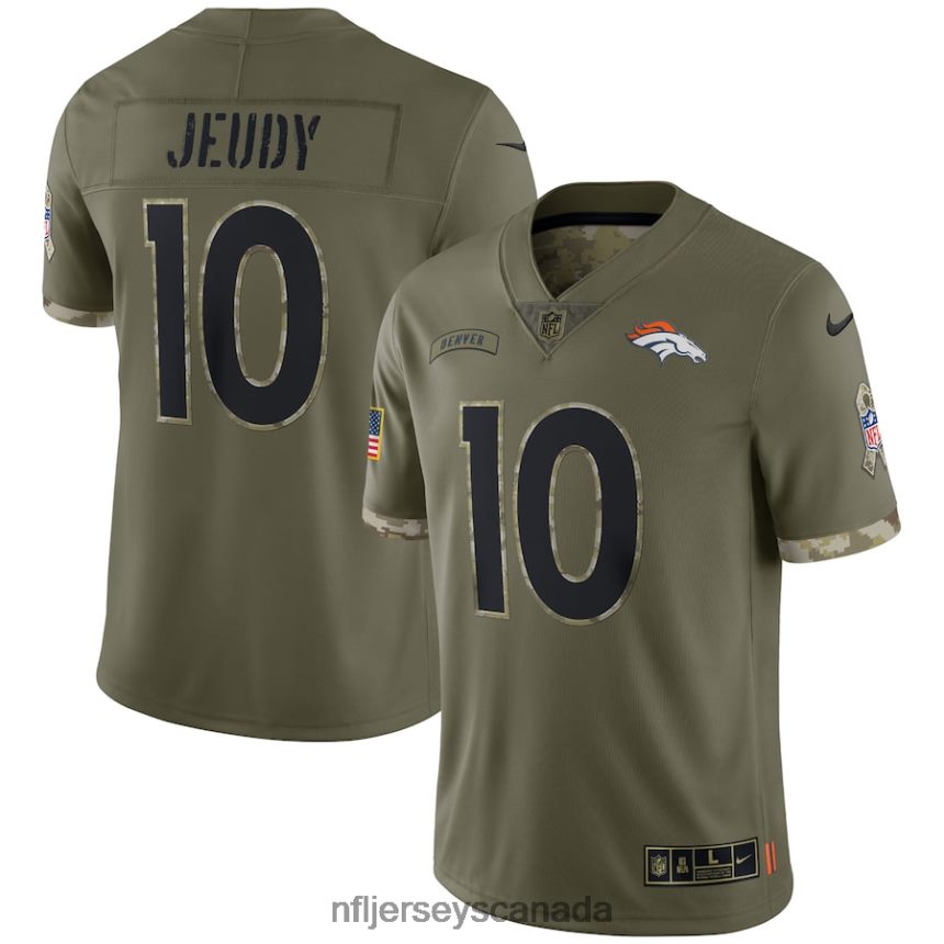 Men Denver Broncos Nike Olive 2022 Salute To Service Limited Jersey Clothing NFL TBXFR63043