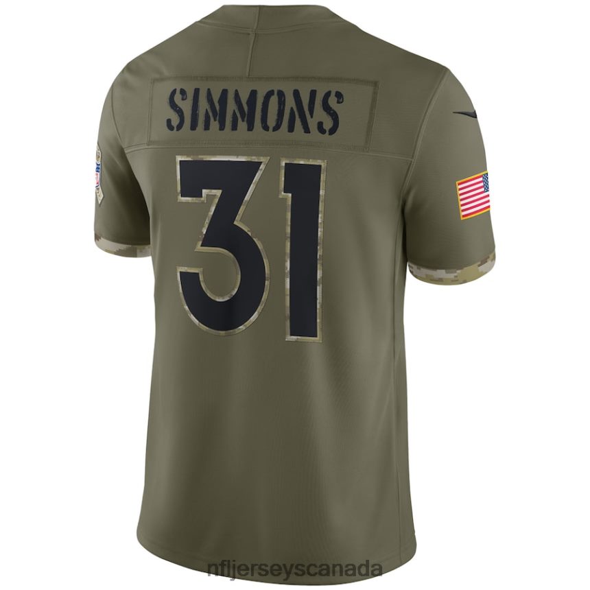 Men Denver Broncos Nike Olive 2022 Salute To Service Limited Jersey Clothing NFL TBXFR63335