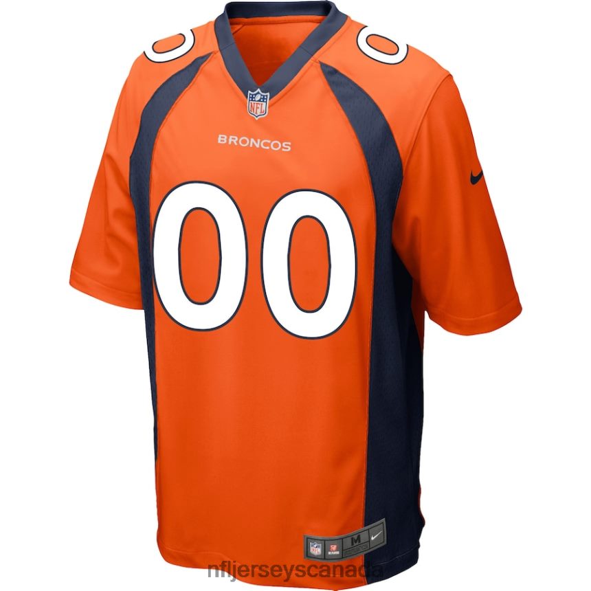 Men Denver Broncos Nike Orange Custom Game Jersey Clothing NFL TBXFR6374