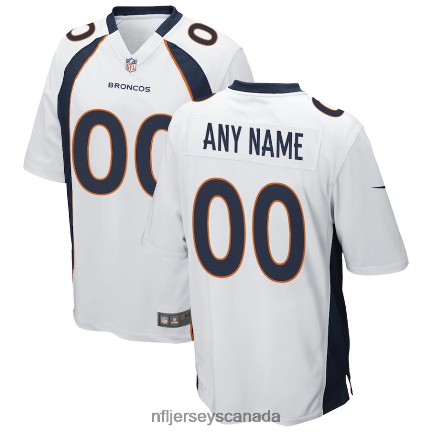 Men Denver Broncos Nike White Custom Game Jersey Clothing NFL TBXFR6501