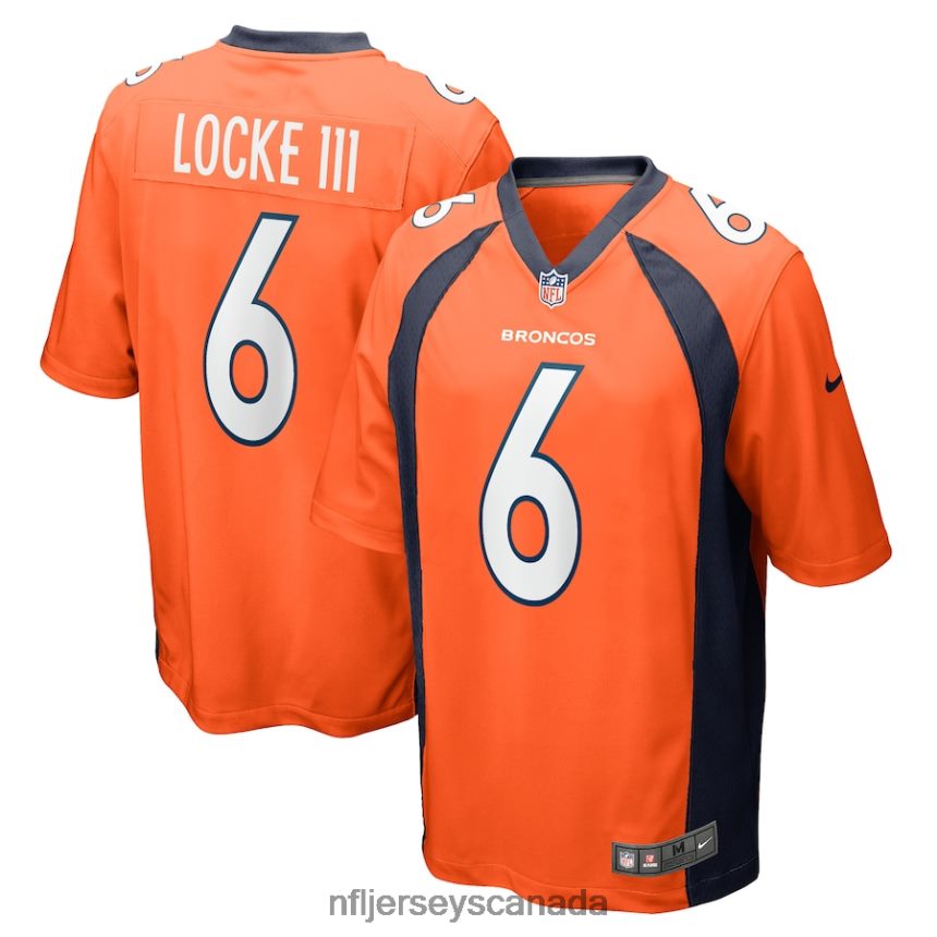 Men Denver Broncos PJ Locke Nike Orange Game Player Jersey Clothing NFL TBXFR67090