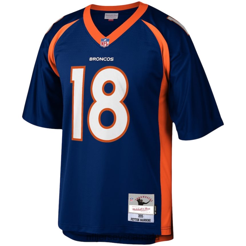 Men Denver Broncos Peyton Manning Mitchell  Ness Navy 2015 Legacy Replica Jersey Clothing NFL TBXFR61358