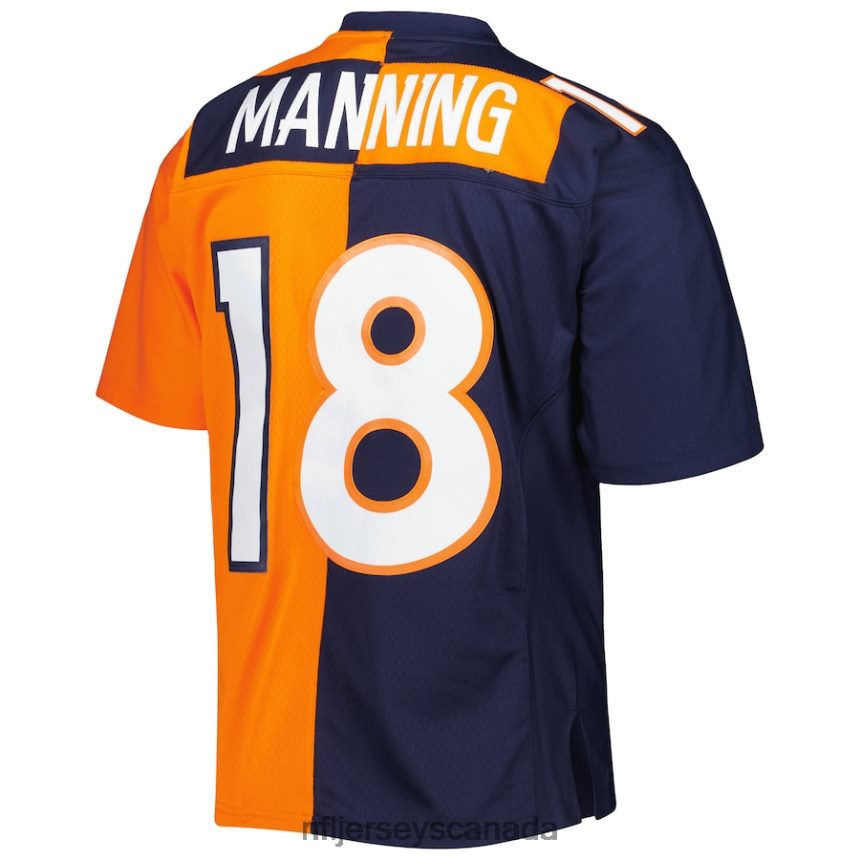 Men Denver Broncos Peyton Manning Mitchell  Ness Navy/Orange 2015 Split Legacy Replica Jersey Clothing NFL TBXFR62120