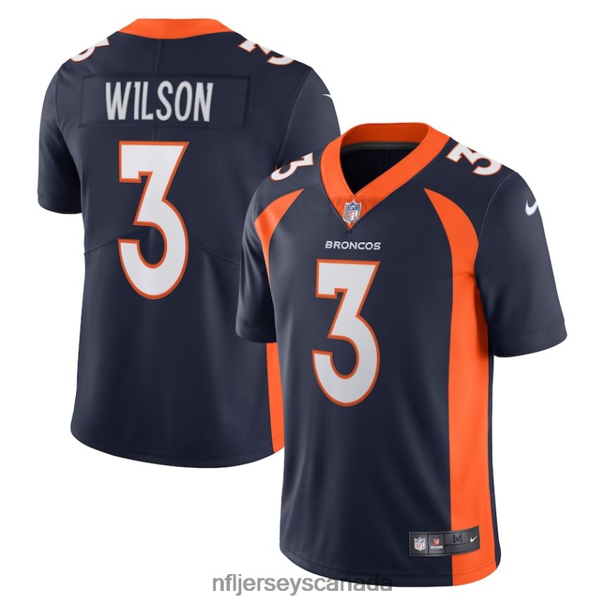 Men Denver Broncos Russell Wilson Nike Navy Alternate Vapor Limited Jersey Clothing NFL TBXFR6146